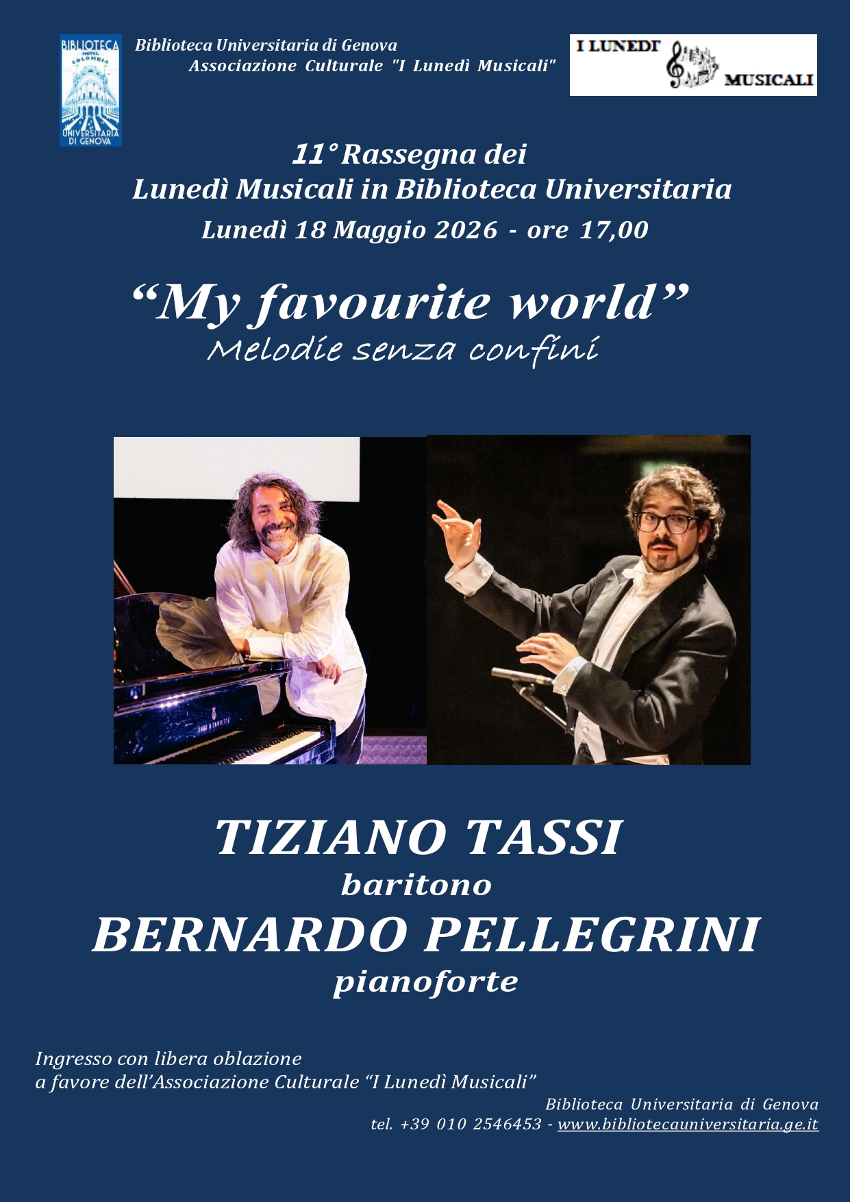 I Lunedi Musicali in Biblioteca Universitaria 2026